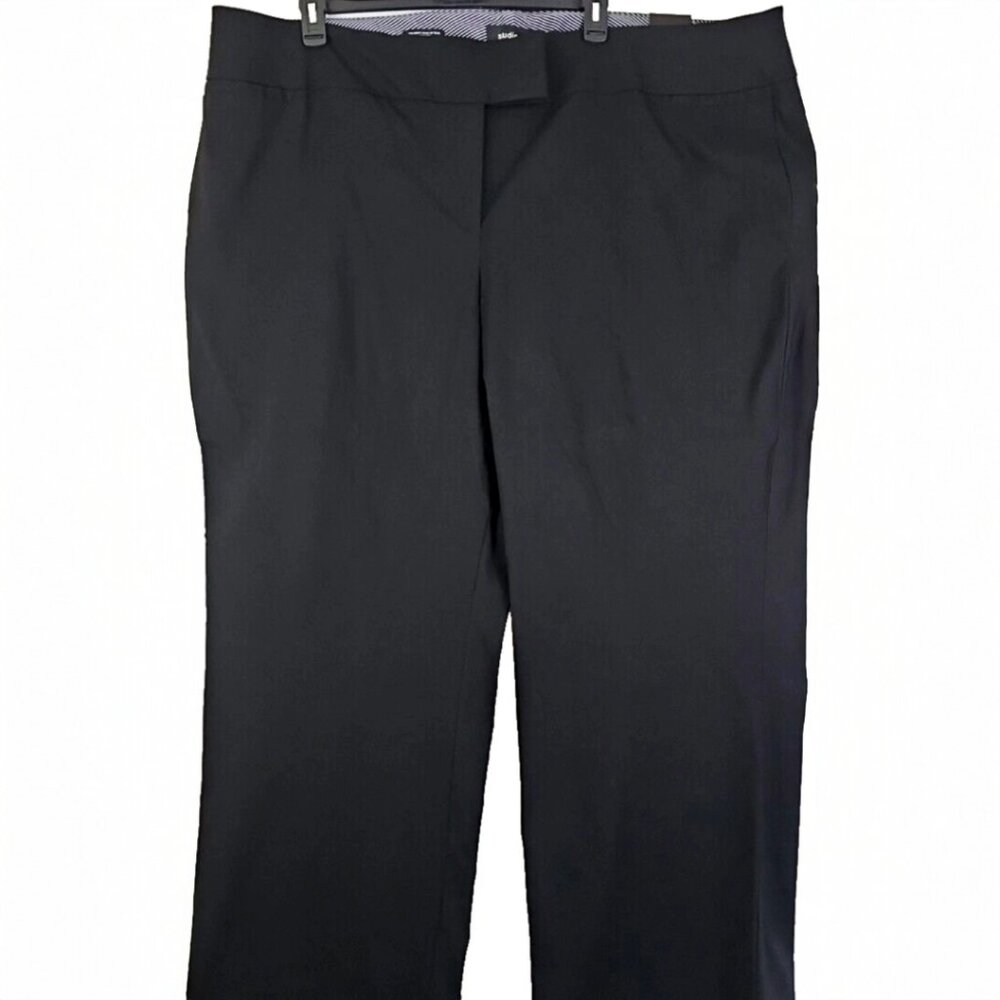 STUDIO BY TORRID MILLENNIUM STRETCH HIGH RISE RELAXED TROUSER | 28R | BLACK